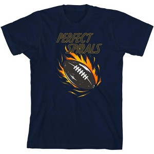 "Perfect Spirals" Flaming Football Youth Short Sleeve Tee - 1 of 2