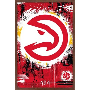 Trends International NBA Atlanta Hawks - Maximalist Logo 23 Framed Wall Poster Prints - 1 of 4
