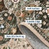 coucheta Washable Vintage Area Rugs, Non-Slip Stain-Resistant Ultra-Soft Low Pile Carpet, Easy to Clean Indoor Rugs, for Office, Bedroom, Living Room - 4 of 4
