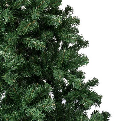9' Green Linden Spruce Artificial Christmas Tree with Metal Stand