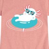 Girls' - Instant Message - Axolotl Pool Floatie Fitted Short Sleeve Graphic T-Shirt - 2 of 4