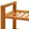 vidaXL Shoe Rack Shoe Storage Organizer Shoe Shelf for Closet Solid Oak Wood - 19.7" 31.5" - 4 of 4