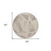 Brown Taupe And Beige Geometric Washable Indoor Outdoor Area Rug - 3 of 4