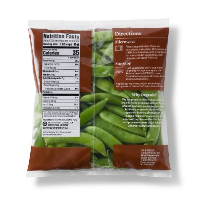 Fresh Organic Steam-in-Bag Sugar Snap Peas - 8oz - Good & Gather™