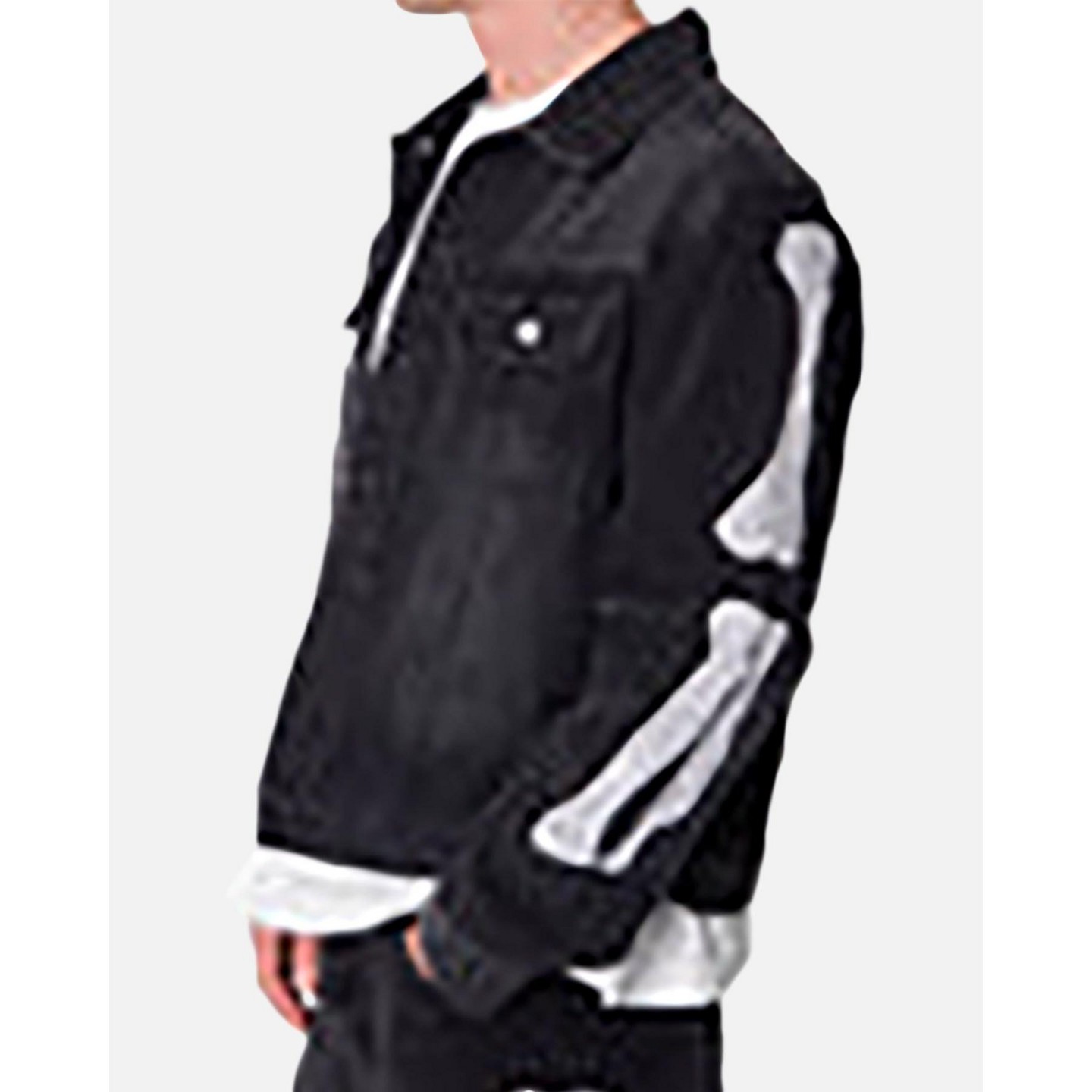 Мужские куртки MNML Raw Skeleton Trucker Jacket - Washed Black XL — фото 4