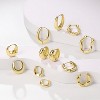6 Pairs Gold Hoop Earrings Set, 14K Gold Plated Huggie & Chunky Styles. - 2 of 4