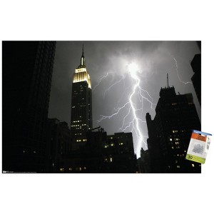 Trends International New York City - Lightning Storm Unframed Wall Poster Prints - 1 of 4