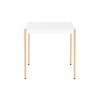 24" Wooden End Table with Metal Tube Legs, Modern Glam Design for Living Room or Bedroom - 3 of 4