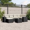 vidaXL Garden Sofa Set Black and Cream White - 2 of 4