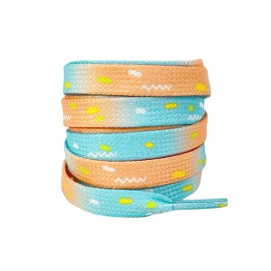 INSPIRE CHIC Flat Tie-Dye Dots Soft Shoelaces for Casual Hiking Shoes Sneakers 0.31'' 1 Pair - 1 of 4
