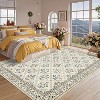 coucheta Floral Area Rugs, Multi-size Washable Stain Resistant Non Slip Vintage Low Pile Carpet for Living Room, Bedroom, Dining, Farmhouse - 2 of 4