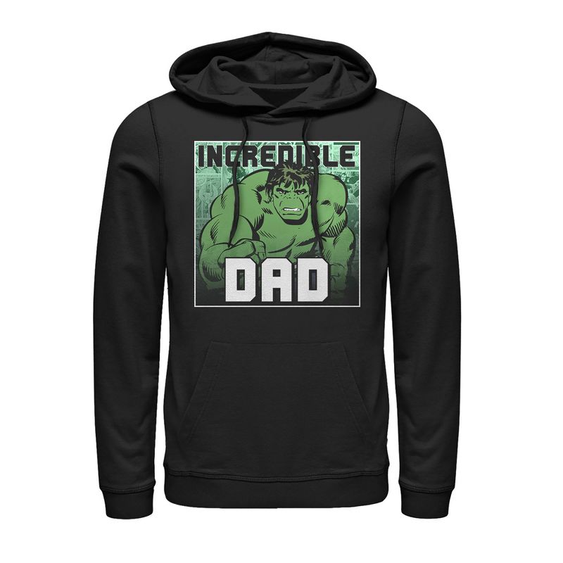 Men's Marvel Father's Day Hulk Incredible Dad Pull Over Hoodie, 1 of 4