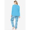 Dreams & Co. Plus Size Long Sleeve Knit PJ Set - 3 of 4
