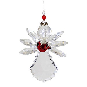 Ganz 4.25 In Cardinal Angel Ornament Faceted Christmas Tree Ornaments - 1 of 3
