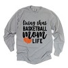 Simply Sage Market Basketball Mom Life Garment Dyed Long Sleeve - 2XL - Grey - 2 of 4