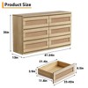 6-Drawer Rattan-Style Storage Cabinet MDF+PB - Stylish, Durable, Spacious, Functional, Elegant - 2 of 4