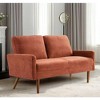CAVINAS Modern & Vintage Loveseat Sofa, Velvet Upholstered 2 Seater Sofa Couch with Sleek Design, for Home, Apartment or Office - 3 of 4