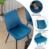 DYHOME Mid-century Modern Dining Chairs, Velvet Upholstered Metal Side Chair, Set of 4 - 4 of 4