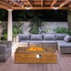 Tangkula 48’’ Fire Pit Table Rectangular 50,000 BTU Propane Gas Fire Pit w/Cover for Courtyard Balcony Garden - 2 of 4