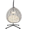 CAVINAS Indoor & Outdoor Versatile Patio Egg Chairs with Cushion & Stand,Swing Hanging Chairs for Bedroom,Backyard,Balcony - 4 of 4