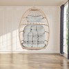 Outdoor Handwoven Rattan Egg Swing Chair with Cushion & Steel Frame - 2 of 4