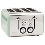 Haden Cotswold 4-Slice Wide Slot Stainless Steel Body Countertop Retro Toaster with Adjustable Browning Control, Sage Green