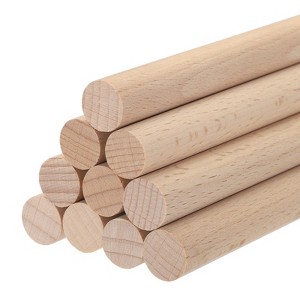 Unique Bargains Arts Crafts Garden Christmas Decoration Round Natural Wood Sticks 10 Pcs - 1 of 4