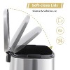 13 Gallon Trash Can, Stainless Steel Garbage Can with Removable Inner Bucket & Soft-Close Lid, Fingerprint Proof Waste Bin for Kitchen, Home Office - 2 of 4