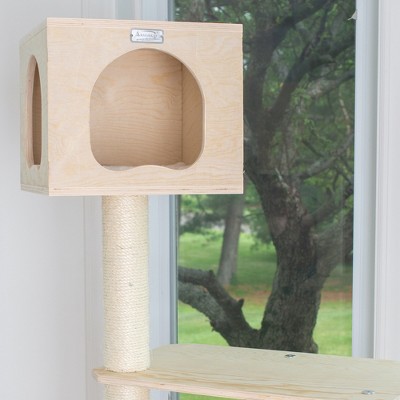 85'' Natural Scots Pine and Sisal Cat Tree with Playhouses