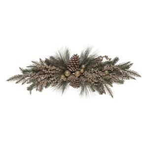 Transpac Golden Pine Artificial Swag for Christmas Tabletop Decoration Indoor Gift Hostess Gifts Beautifully Crafted - 1 of 4