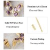 Anna-Kaci 14K Gold Plated Zircon Butterfly Stud Fashion Earrings Solid 925 Sterling Silver Post for Women - 4 of 4