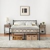Bed Frame with Headboard and Footboard Featuring Iron Heart Design, Platform Bed for Boys and Girls, No Box Spring Needed, Easy Assembly - 3 of 4