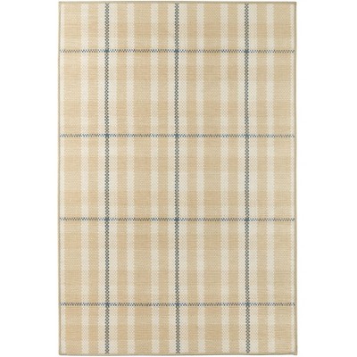 Annie Selke - Dash & Albert Hallie Plaid Khaki Machine Washable Rug, 2x3, Khaki
