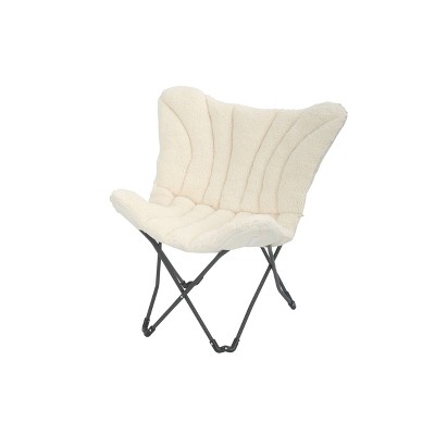 Butterfly Dorm Chair Cream Faux Shearling - Room Essentials™