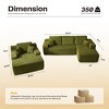 XIZZI Modular Sectional Sofa Couch, L/U-Shape Upholstered Couch, Modern Minimalist Couches for Living Room, Free Combination Deep Seat Corner Couch - 3 of 4