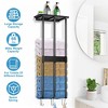 NewHome
"Wall Mounted Towel Rack for Rolled Towels, Bathroom Towel Holder, Organizer Shelf for Towels" Black - 4 of 4