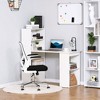 NicBex Home Office Desk 47" L Morden Writing Desk with 6-Layer Open Storage Shelves and Wooden Desktop for Office, Study, Living Room - 2 of 4