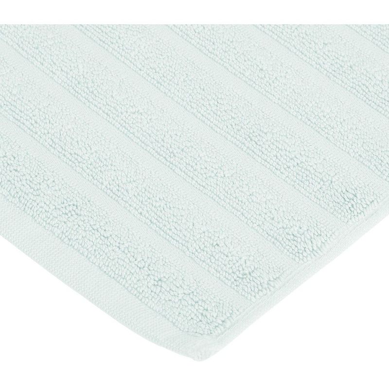 Classic Solid Eco-Friendly Modern Textured Premium Cotton Traditional 2-Piece Absorbent Bath Mat Set by Blue Nile Mills, 3 of 6