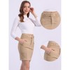 INSPIRE CHIC Women's Faux Suede High Waist Belted A-Line Mini Skirts - 2 of 4