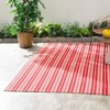 Home Conservatory Ticking Stripe Handwoven Indoor/Outdoor Area Rug - 2 of 4