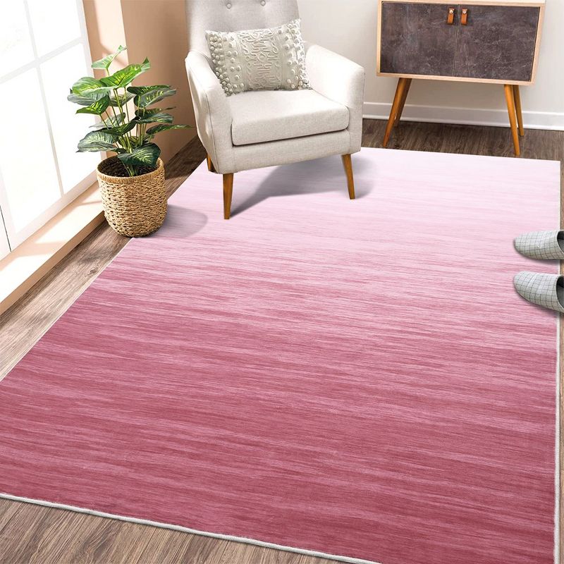 Modern Ombre Area Rug Indoor Gradient Floor Cover Foldable Thin Washable Rug, 3 of 9