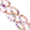 Leopard Print Necklace, Tortoise Acrylic & Metal Link Choker Collar for Women - 4 of 4