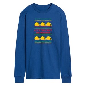 Men's - Instant Message - Lets Taco Bout The Holidays Long Sleeve Graphic T-Shirt - 1 of 4