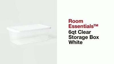 70qt Clear Storage Box with White Lid - Room Essentials 70 qt