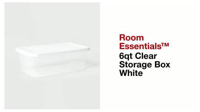6qt Clear Storage Box White - Room Essentials&#8482;, 2 of 15, play video