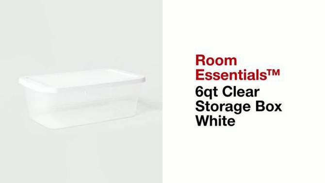 6qt Clear Storage Box White - Room Essentials&#8482;, 2 of 15, play video