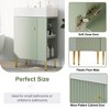 21.6" white Bathroom vanity, Combo Cabinet, Bathroom Storage Cabinet, Single Ceramic Sink, Right side storage - 2 of 4