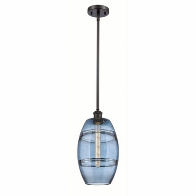Vaz - 1 Light Stem Hung Mini Pendant In Industrial Style-9.88 Inches Tall and 8 Inches Wide
