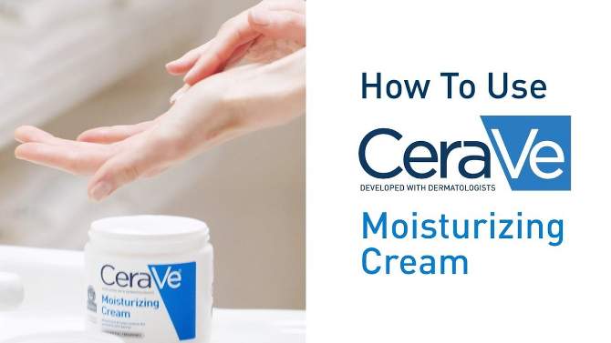 CeraVe Moisturizing Face &#38; Body Cream for Normal to Dry Skin &#8211; 1.89 fl oz, 2 of 13, play video