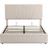 Streamdale Full size Upholstered Platform bed with a Hydraulic Storage System - Beige - 4 of 4